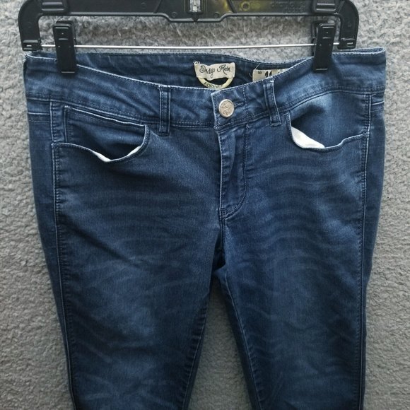 Indigo Rein Women's 11 Blue Skinny Jeans 32.75" 30.5" 8" - Picture 2 of 11